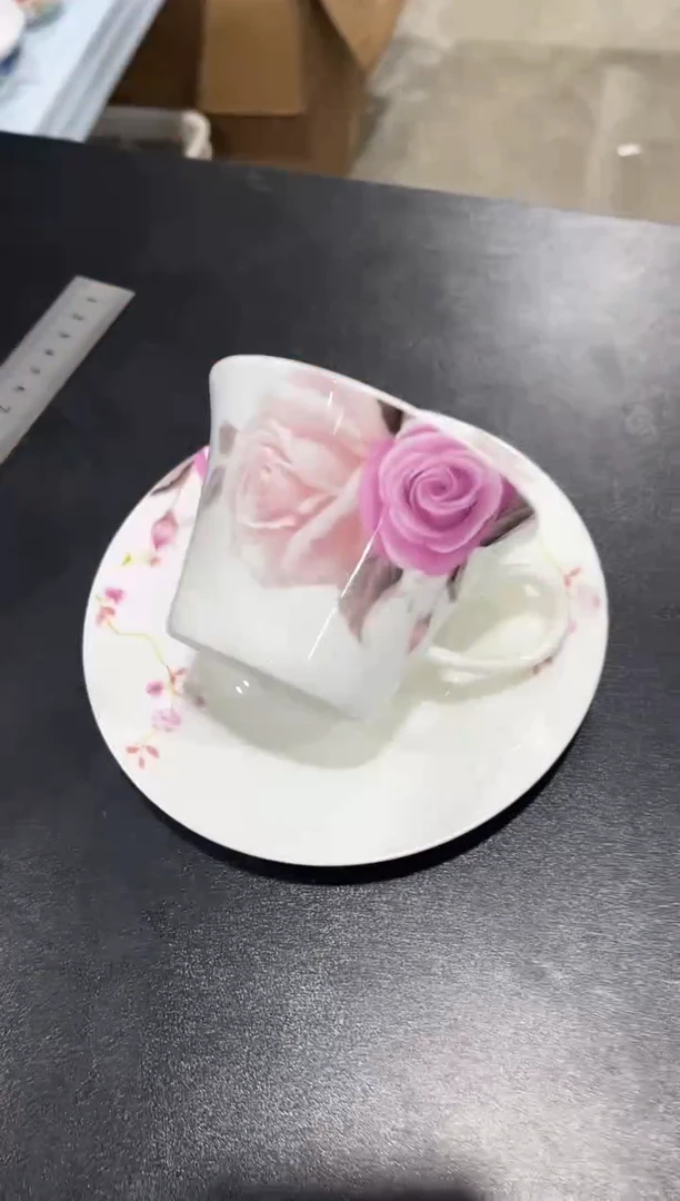 杯子骨瓷（简装）咖啡杯碟一套+小勺