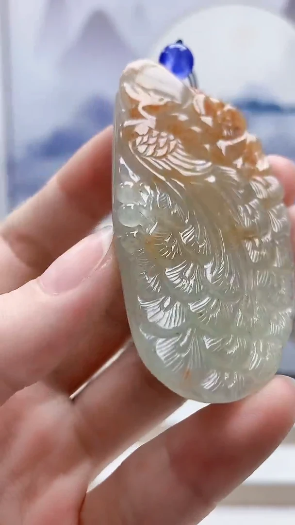 未镶嵌定制翡翠5160ry-毛货挂件133