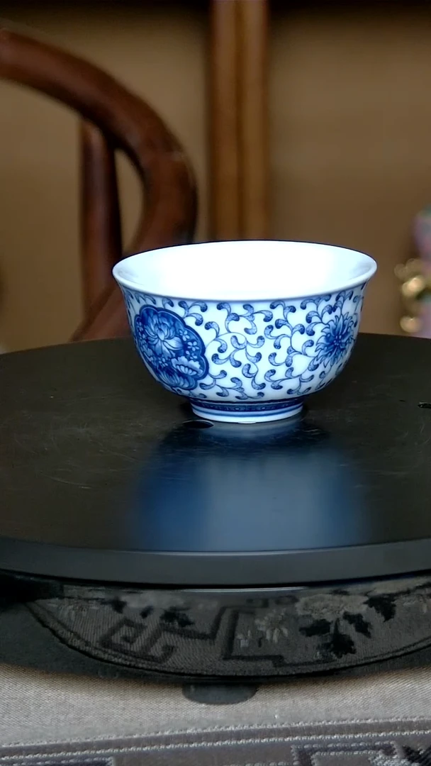 景德镇手工青花一团和气杯