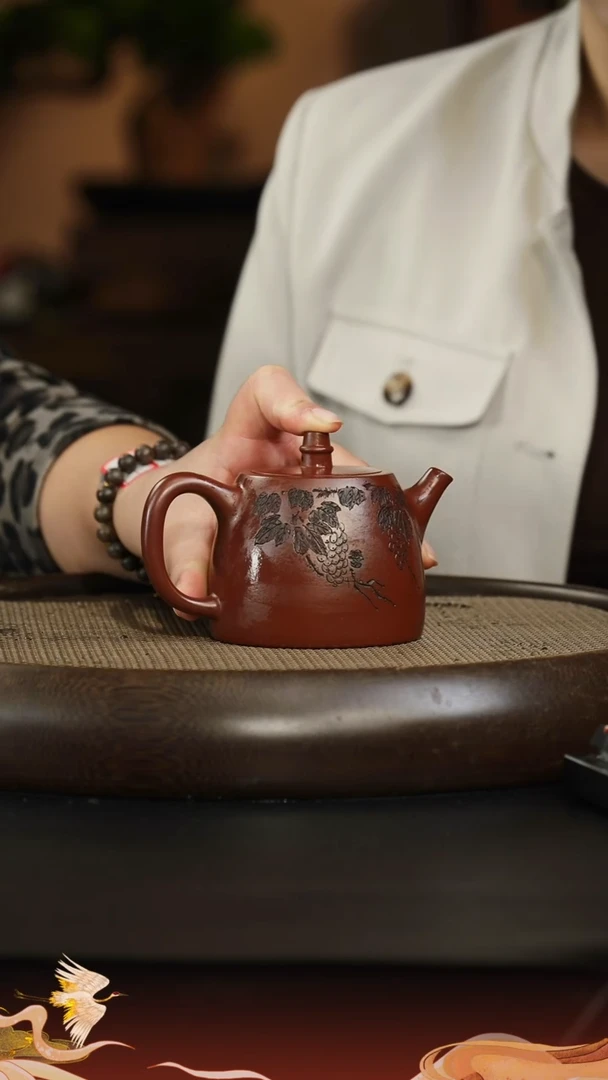 茶壶紫砂紫砂壶27 紫朱泥 汉铎 240cc左右