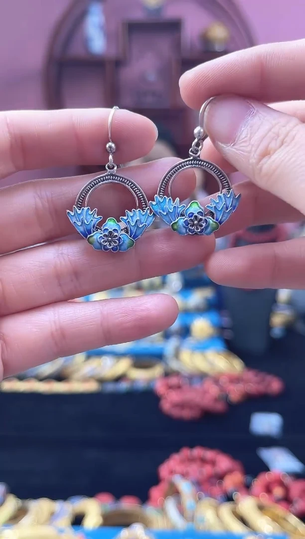 非遗 花丝镶嵌 耳环