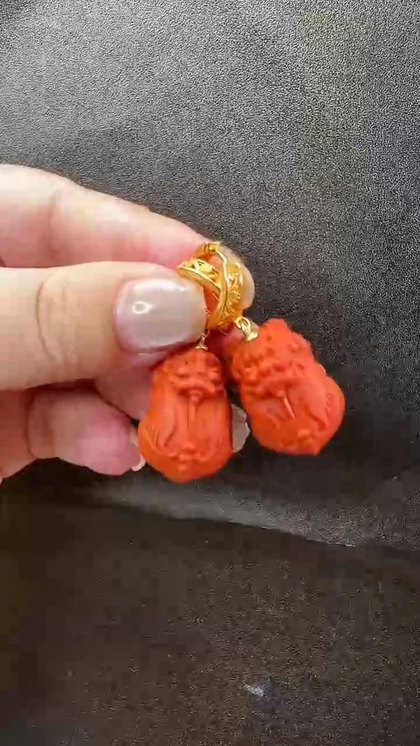 南红玛瑙未镶嵌耳饰耳环