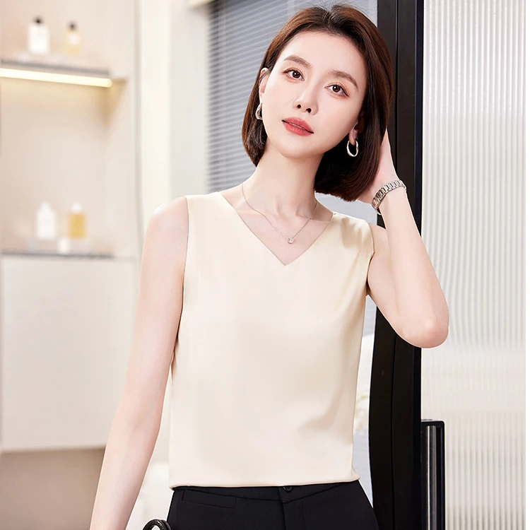 新款西装内搭吊带背心女士春夏时尚洋气时髦大码遮修身打底衫上衣