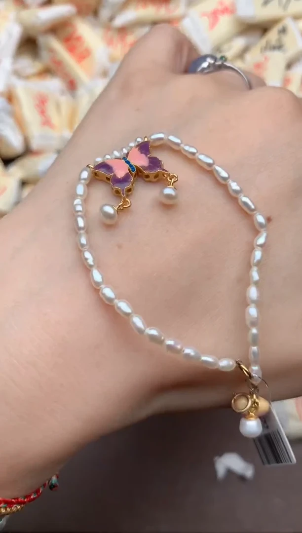 银S925镶嵌手绳淡水珍珠福利