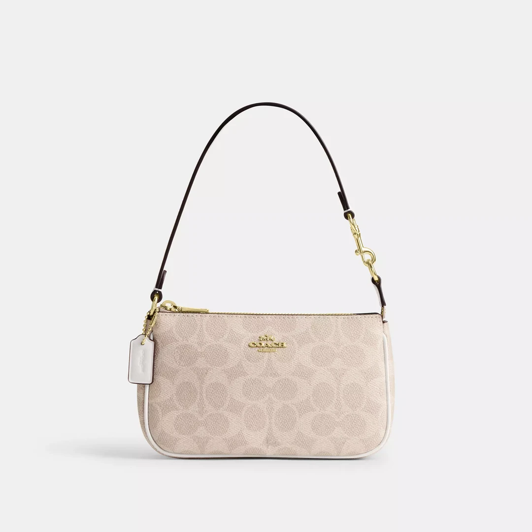 COACH/蔻驰经典标志NOLITA19号麻将手拿包CW426白拼19*11*5cm