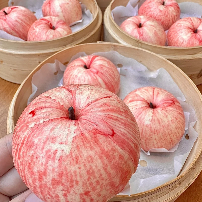 【闪电发货】苹果卡通包奶黄馅儿童卡通早餐速食面点商用批发主食