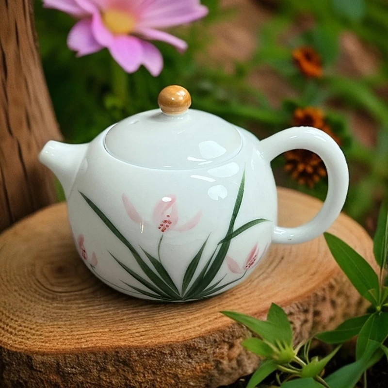 手绘兰花西施壶Q027