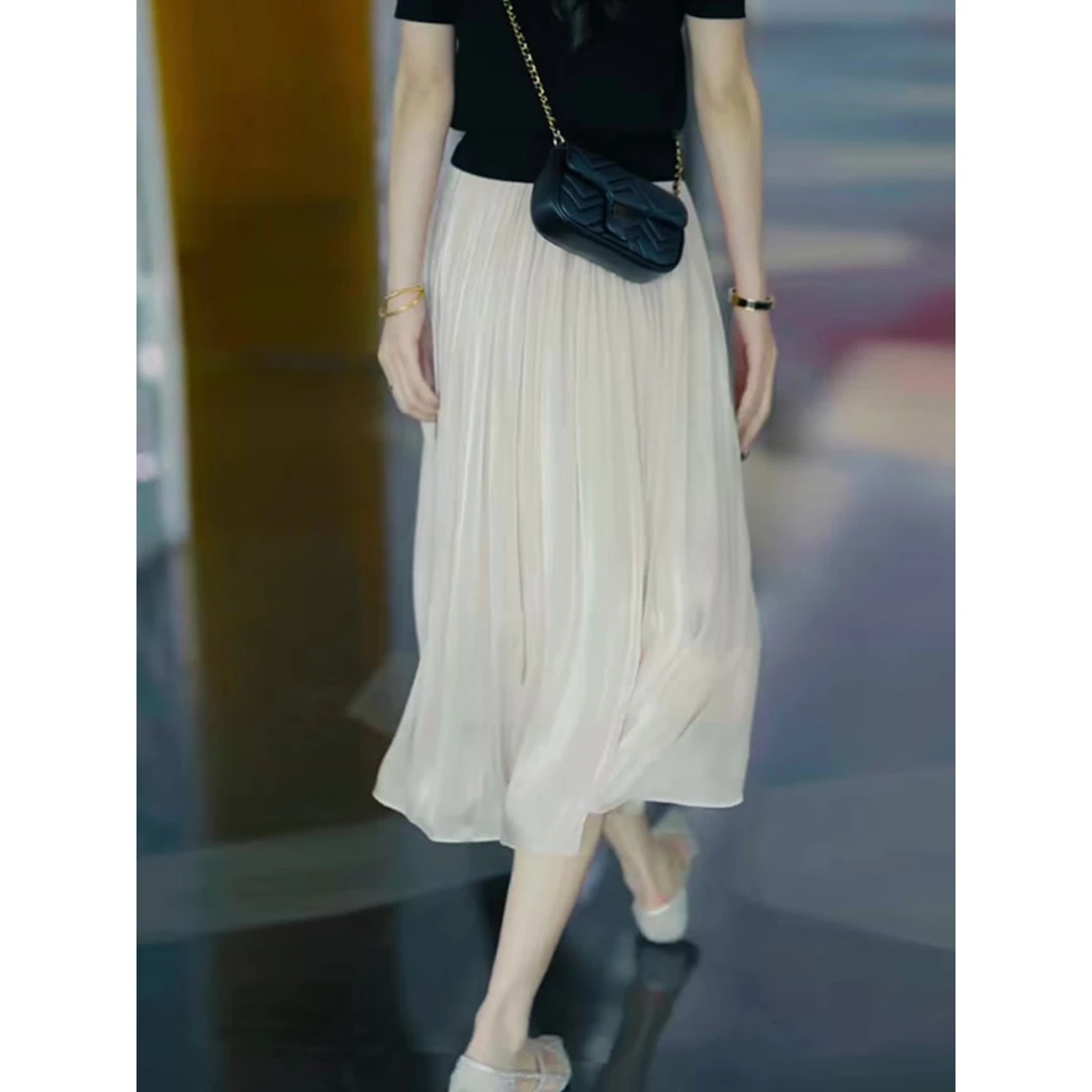 高级感半身裙女2024新款夏季高腰显瘦小个子气质a字裙气质仙女裙