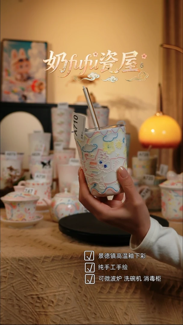 景德镇高温釉下彩立体釉创意瓷