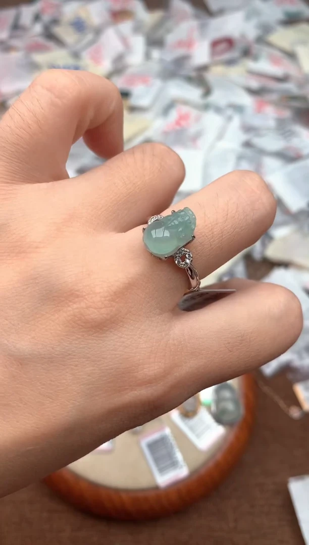 银S925镶嵌挂件翡翠—