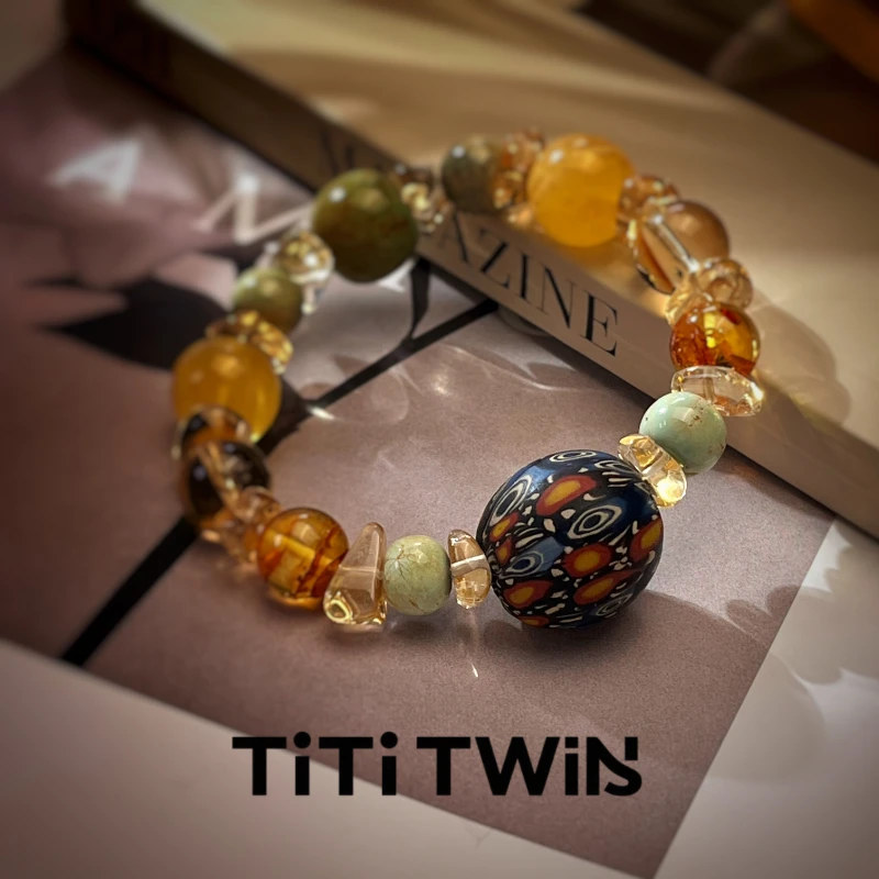 TiTi TWINS【有米】原创巴西黄水多宝设计手串