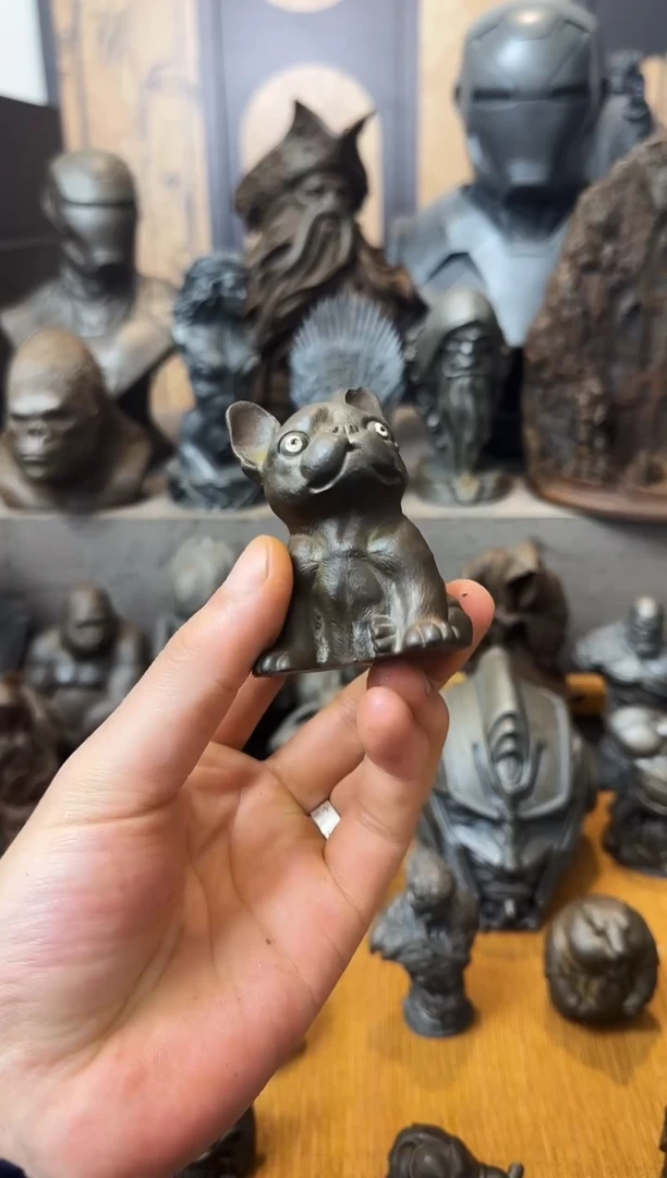 铁z*y实心铁艺摆件~~斗牛犬（锈色）