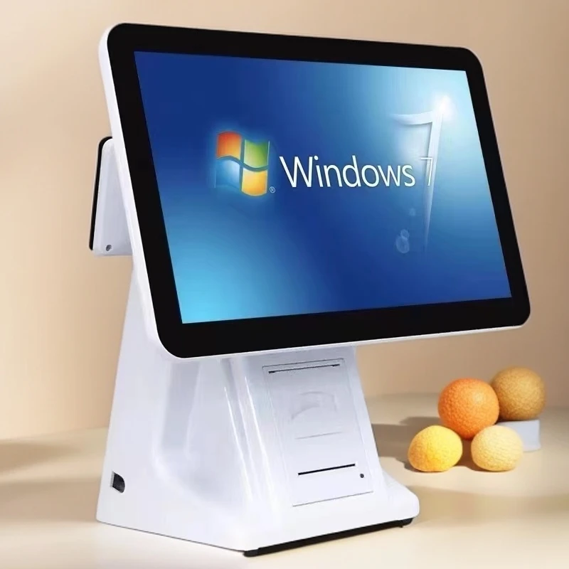 高性价比收银机零售餐饮茶饮银豹系统耐用高配单屏双屏