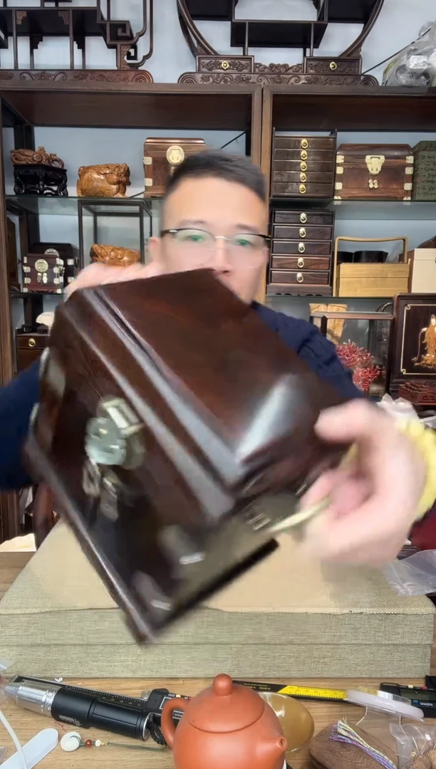 乌木类书架105大红酸枝官皮箱