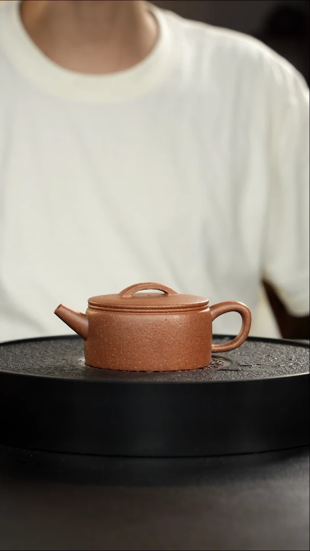 茶壶紫砂手磨黄降坡汉瓦大漏