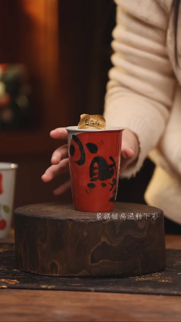 陶瓷 景德镇高温釉下手绘陶瓷@L544@
