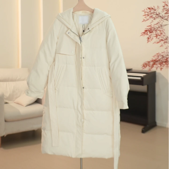 G816 秋冬保暖纯色简约收腰小披肩设计羽绒服女 XD65