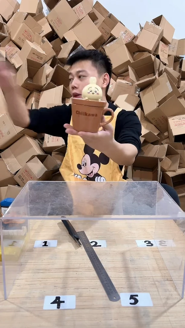 瓷片原盒乌萨奇带盖杯