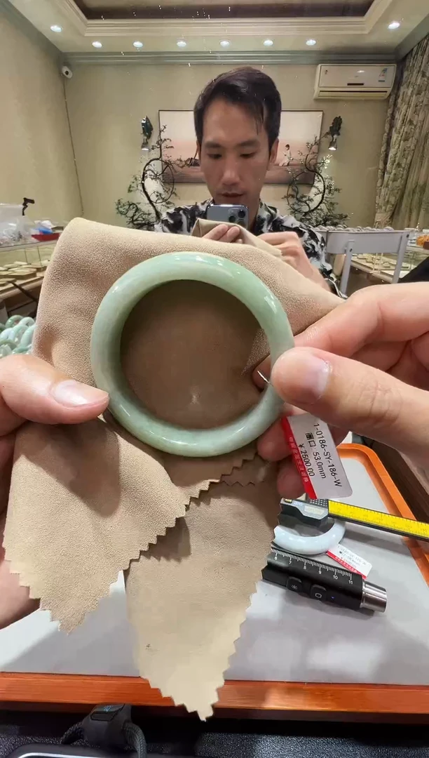 纯天然缅甸A货翡翠手镯53-54mm-1-186号