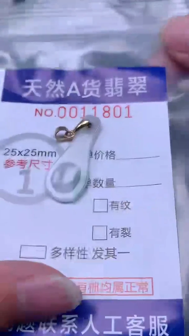 翡翠未镶嵌吊坠(不含链)1