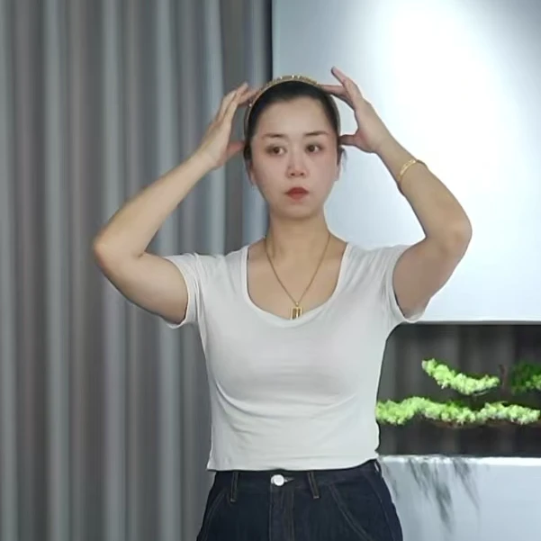 小七同款莫代尔短款高腰露脐T恤