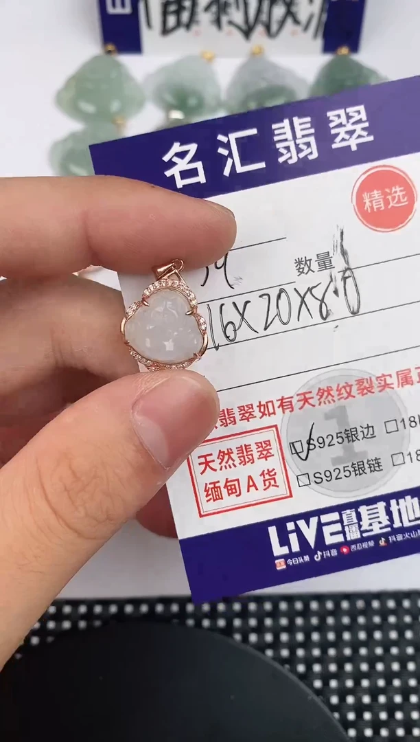 翡翠银S925镶嵌颈饰·