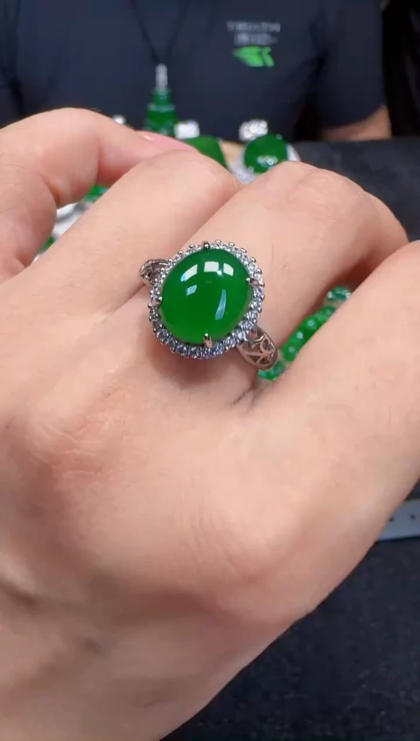 未镶嵌定制翡翠翡翠戒指21