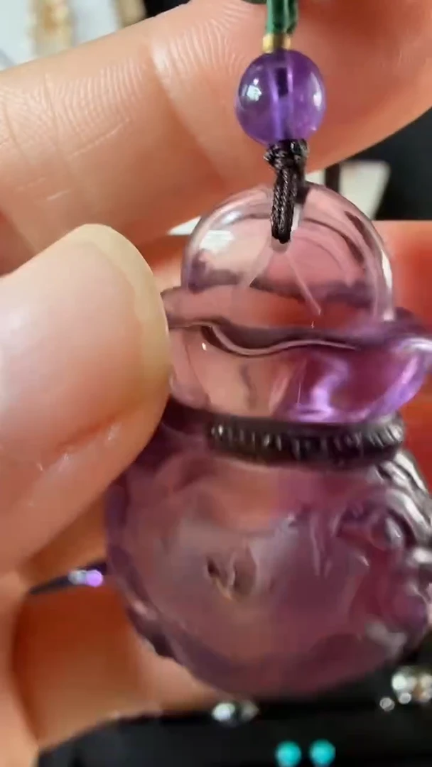 项链未镶嵌紫晶天然紫水晶吊坠多样性发一