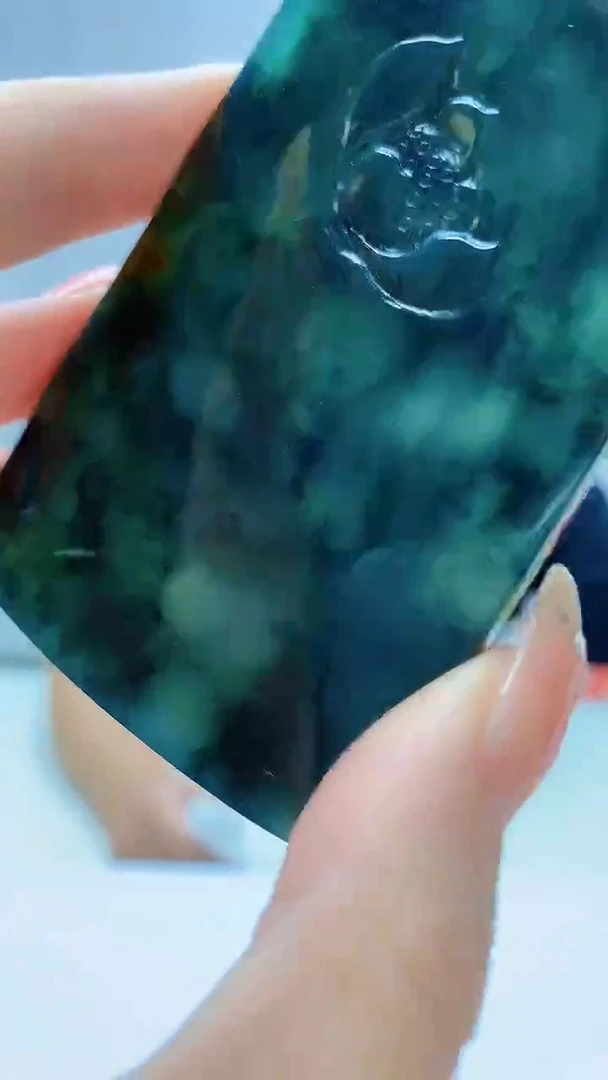 定制翡翠未镶嵌小**.4917DD-毛货挂件