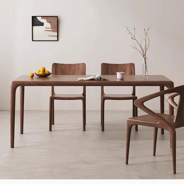 北美黑胡桃舒克桌榫卯结构家用餐桌家用餐桌