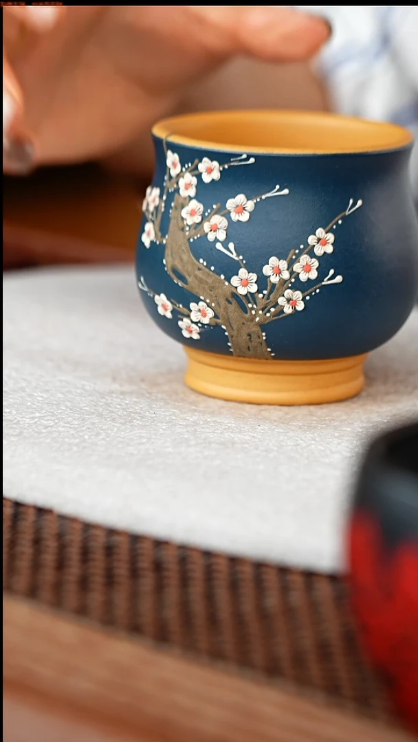茶杯紫砂原矿主人杯