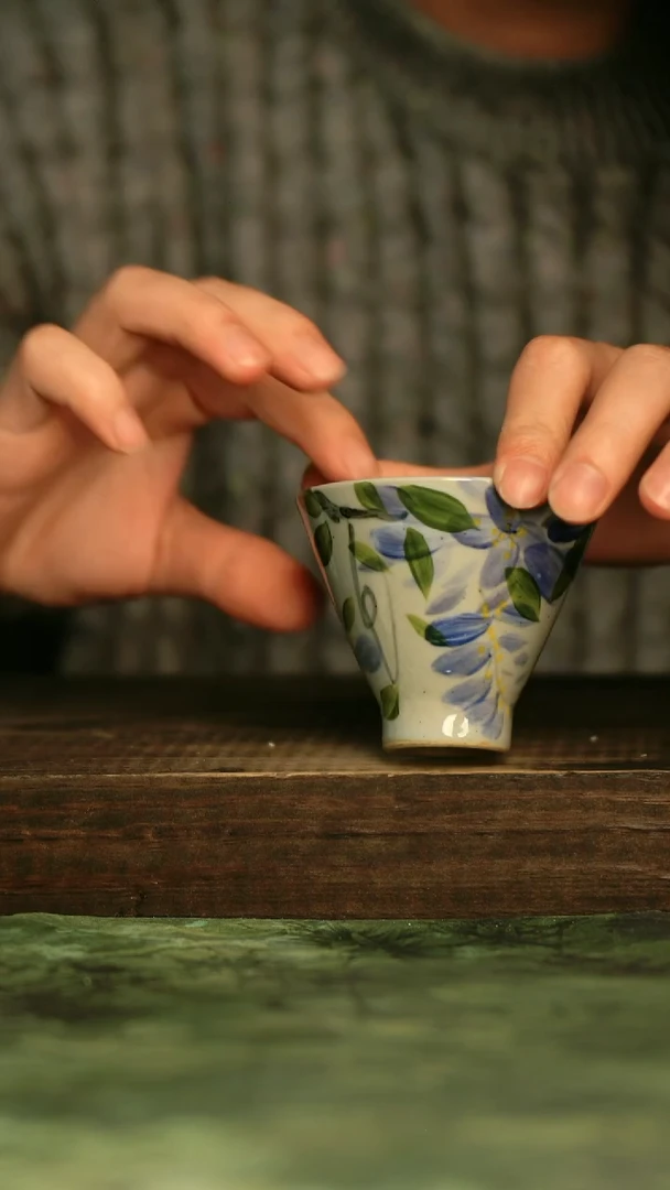 瓷器青诗集手工手绘瓷器