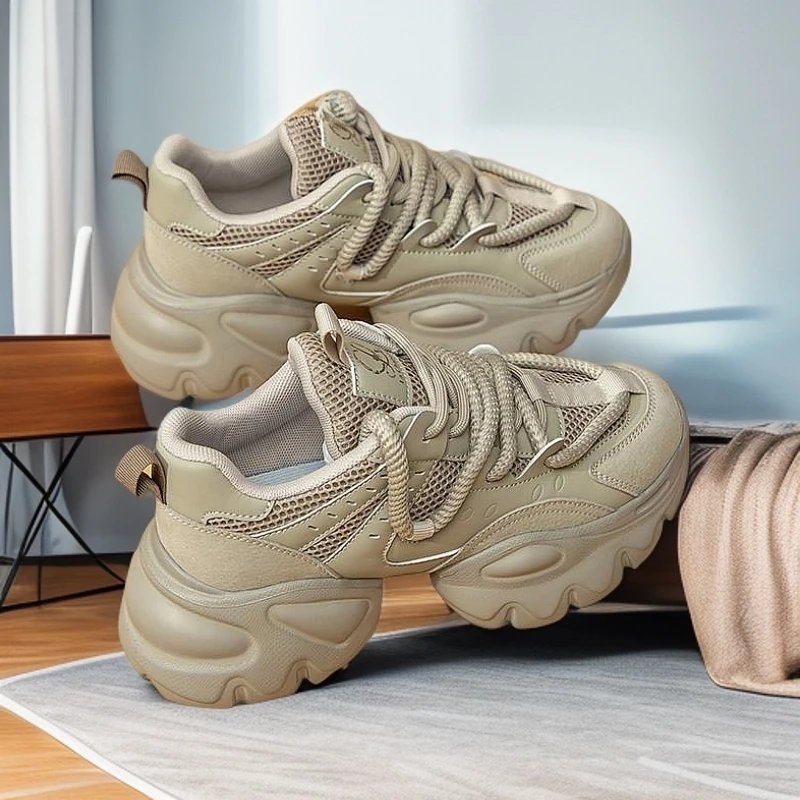 苏苏严选增高厚底老爹鞋女2025新款夏季显脚小轻便爆款软底运动鞋