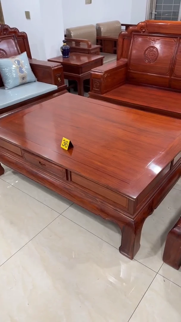 【闪购商品】花梨木类家具148*108*50刺猬紫檀茶几