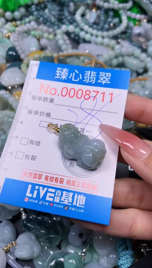 【闪购商品】翡翠颈饰未镶嵌含绳0008711
