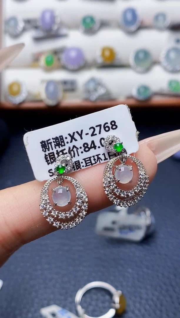 银S925镶嵌戒指翡翠1596