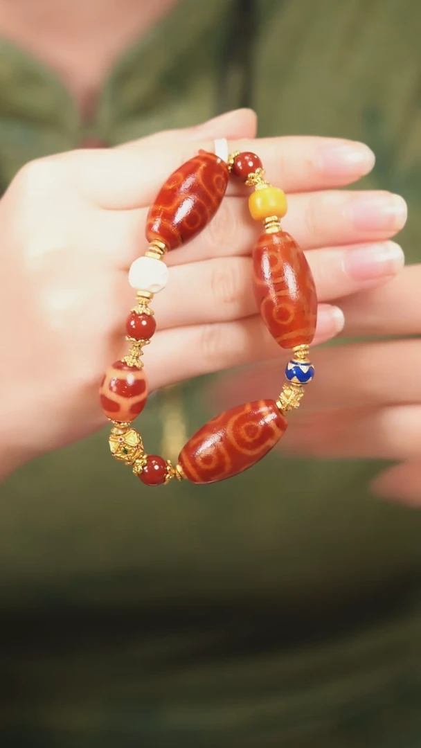 玛瑙/玉髓（覆膜）颈饰未镶嵌传世珠宝