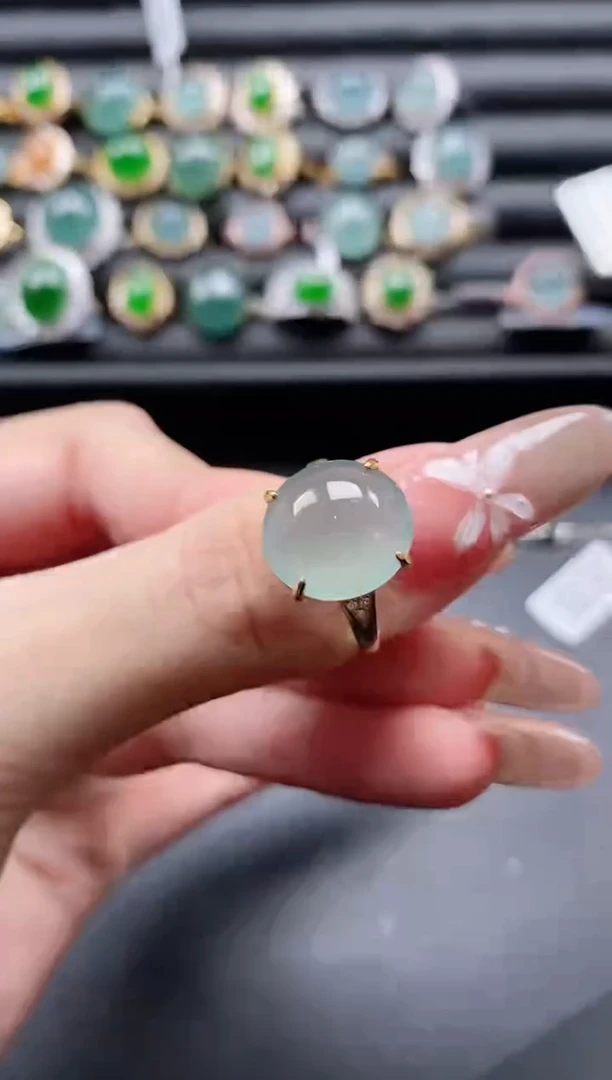【闪购商品】翡翠戒指银S925镶嵌51511