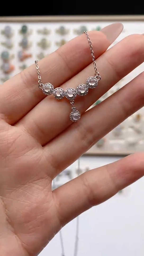 翡翠戒指银S925镶嵌天然A货翡翠