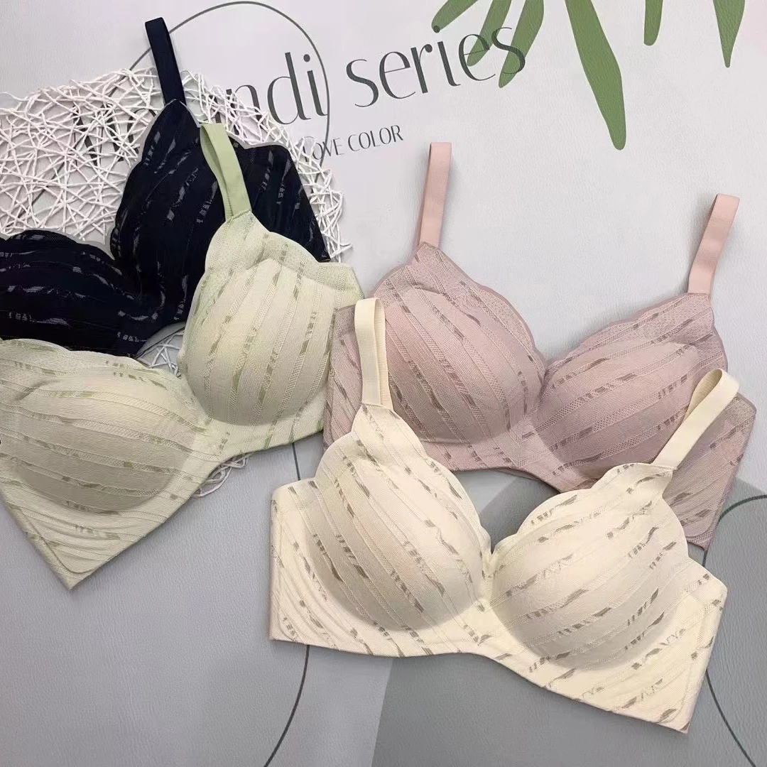 【福利】灵感可可无钢圈蕾丝显小文胸内衣夏季