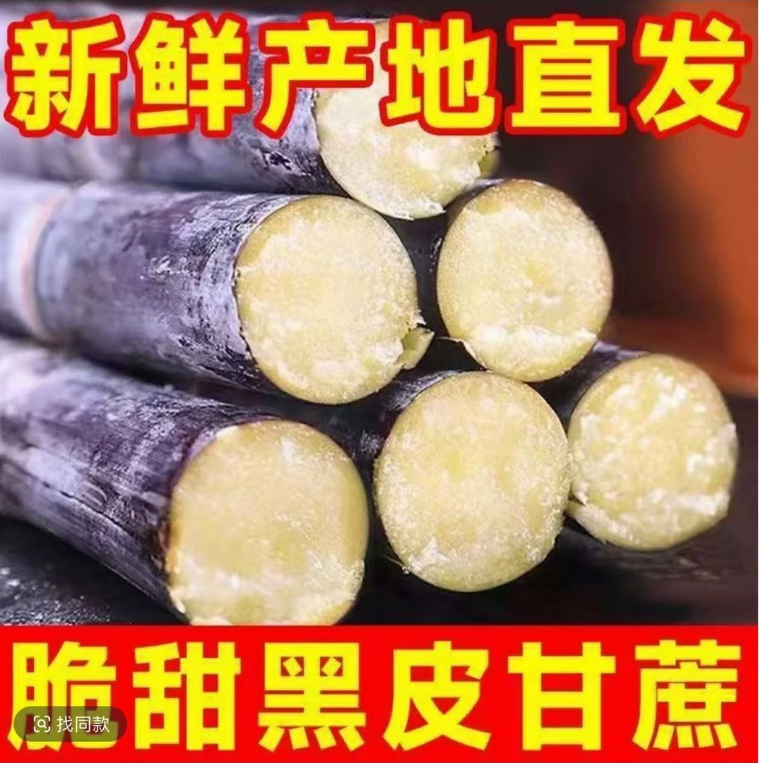 正宗原产地甘蔗新鲜现砍脆甜多汁当季水果可榨汁甘蔗新鲜脆甜