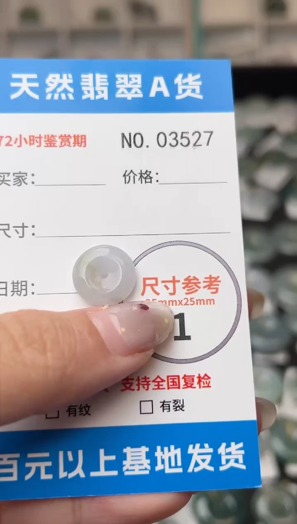 【闪购商品】翡翠颈饰未镶嵌平安扣3527