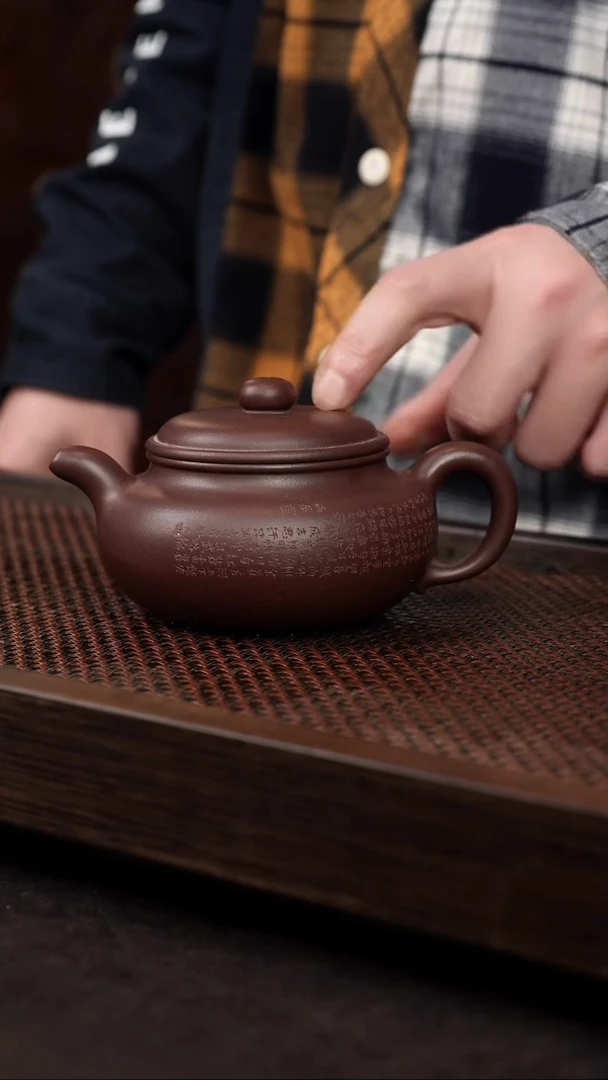 【闪购商品】紫砂茶壶底槽清刻绘仿古