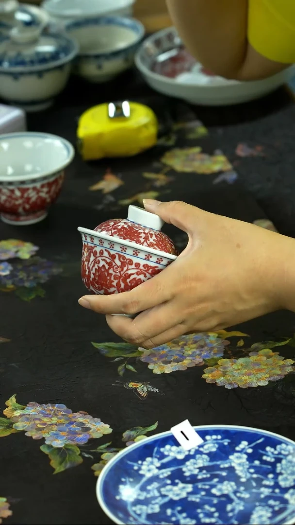 千款手绘茶具直接炸