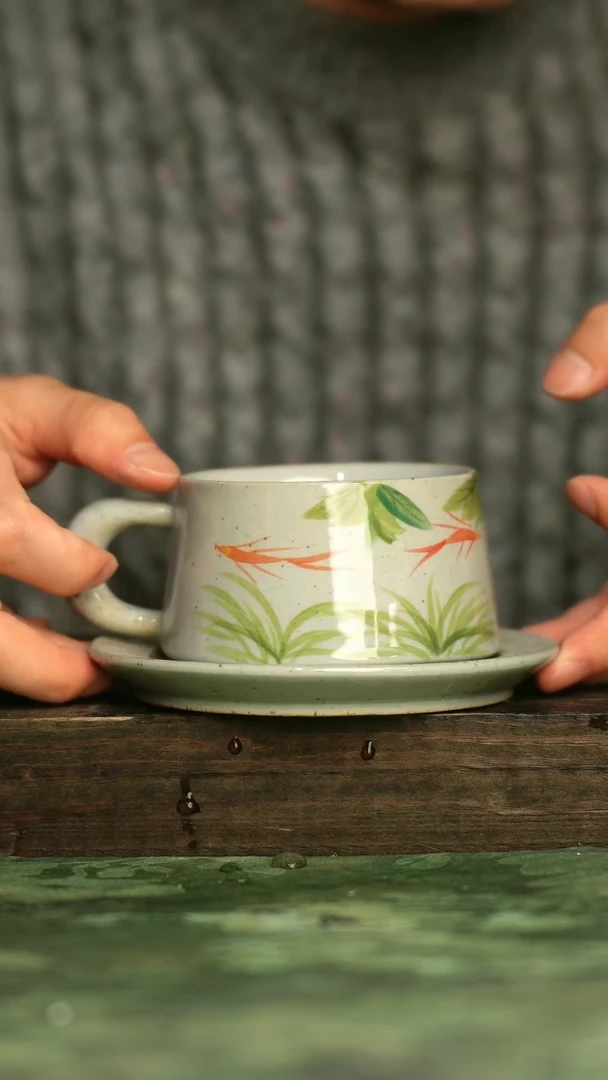 陶瓷青诗集手工手绘瓷器