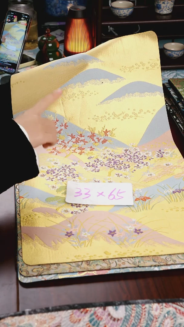 【西阵织湖光山色单面】中国风干泡织锦茶席33*65