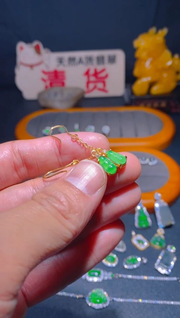 【闪购商品】翡翠耳饰未镶嵌翡翠