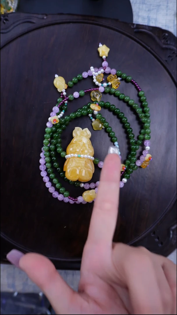 琥珀颈饰未镶嵌多样性发货一一一