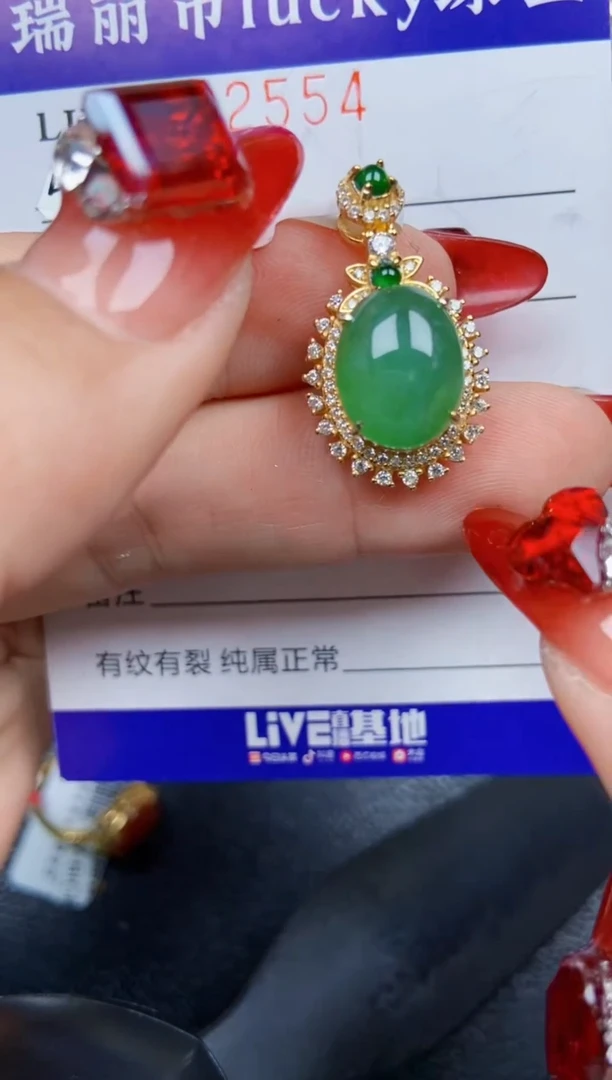 【闪购商品】翡翠颈饰银S925镶嵌2554