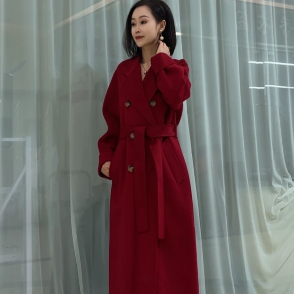 经典中长气质显瘦801双面绒大衣